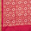 Rani Pink Chanderi Printed Unstitched Suit Set