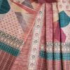 Rose Pink Dola Silk Printed Unstitched Suit Set