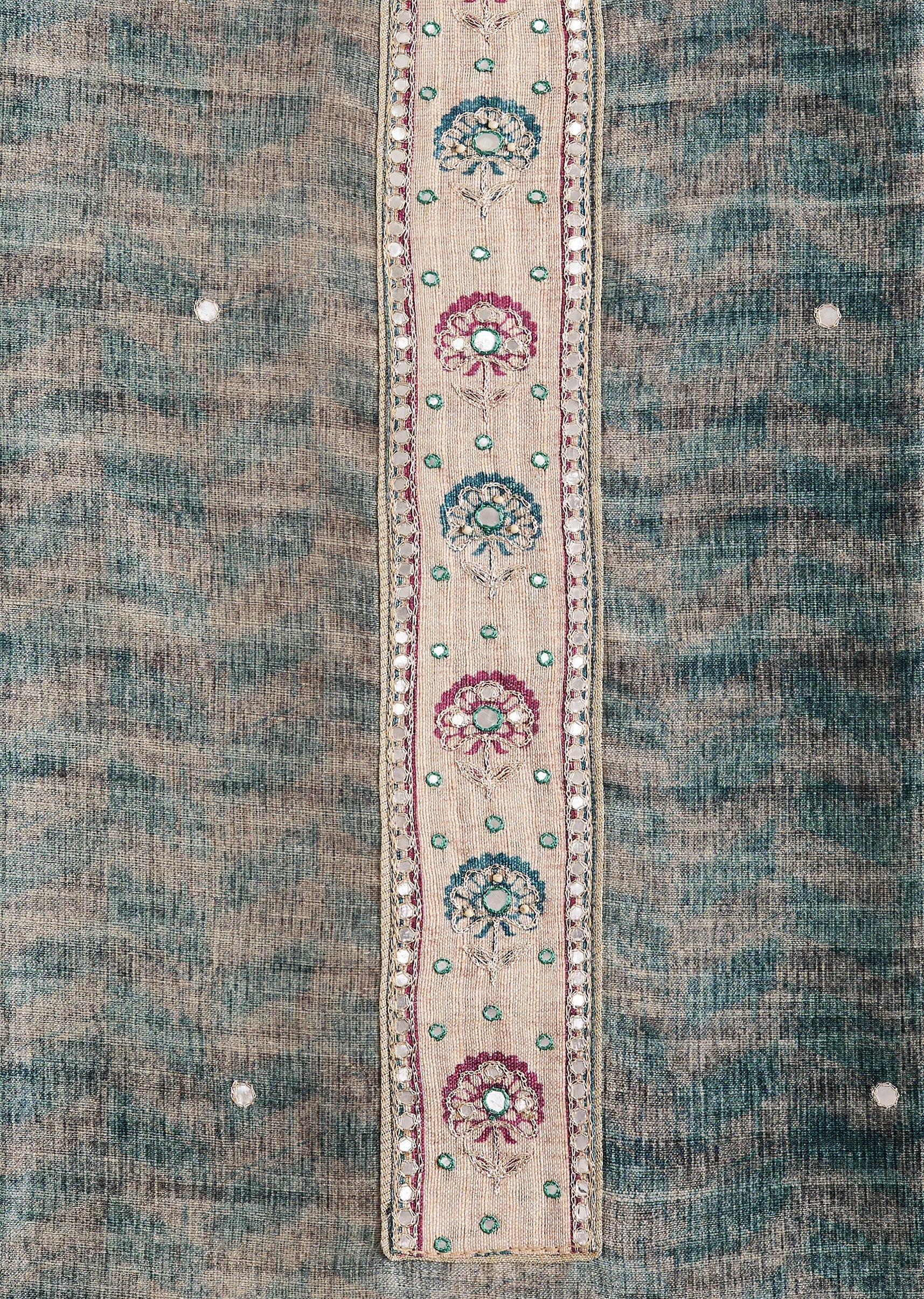 Smokey Grey Dola Silk Unstitched Suit Set