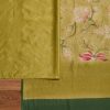 Mehendi Green Chanderi Embroidered Unstitched Suit Set