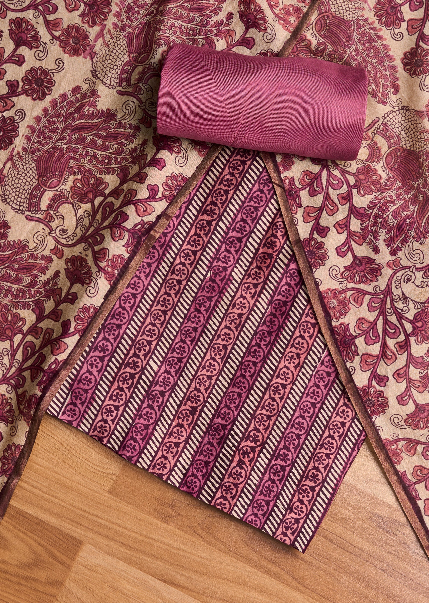 8177-pink-chanderi-printed-unstitched-suit-set-1.jpg Pink Chanderi Printed Unstitched Suit Set