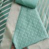 Sky Blue Chanderi Unstitched Suit With Dupatta