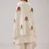 Off White Thread Work Palazzo Set