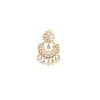Gold Plated Pearl And Stone Chandelier Earrings
