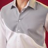 White Viscose Button Front Mens Shirt
