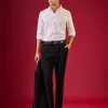 White Mens Solid Viscose Button Front Shirt
