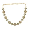 Gold Plated White Kundan Polki Choker Necklace With Earrings Set