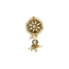 Gold Plated White Kundan Polki Choker Necklace With Earrings Set