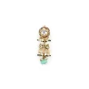 Gold Plated Floral Motif Mint Green Beaded Necklace Set