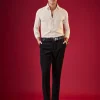 Cream Mens Solid Viscose Button Front Shirt