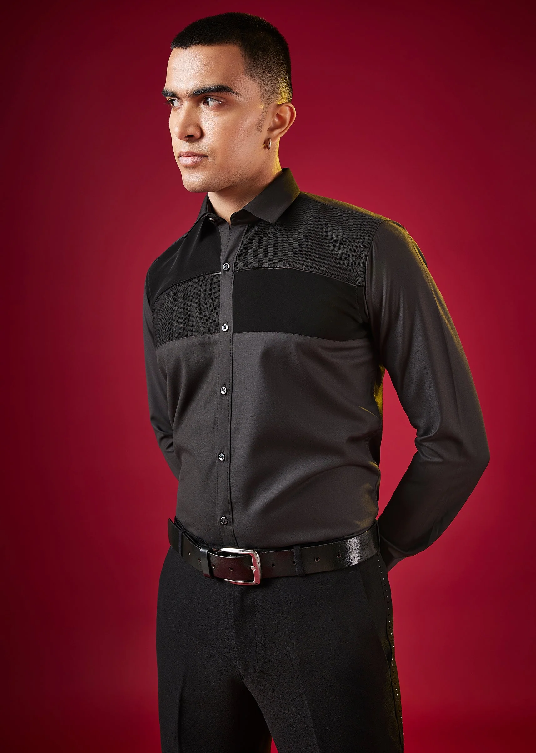 8281-grey-patchwork-embellished-mens-shirt-1.webp Grey Patchwork Embellished Mens Shirt