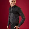 Grey Patchwork Embellished Mens Shirt