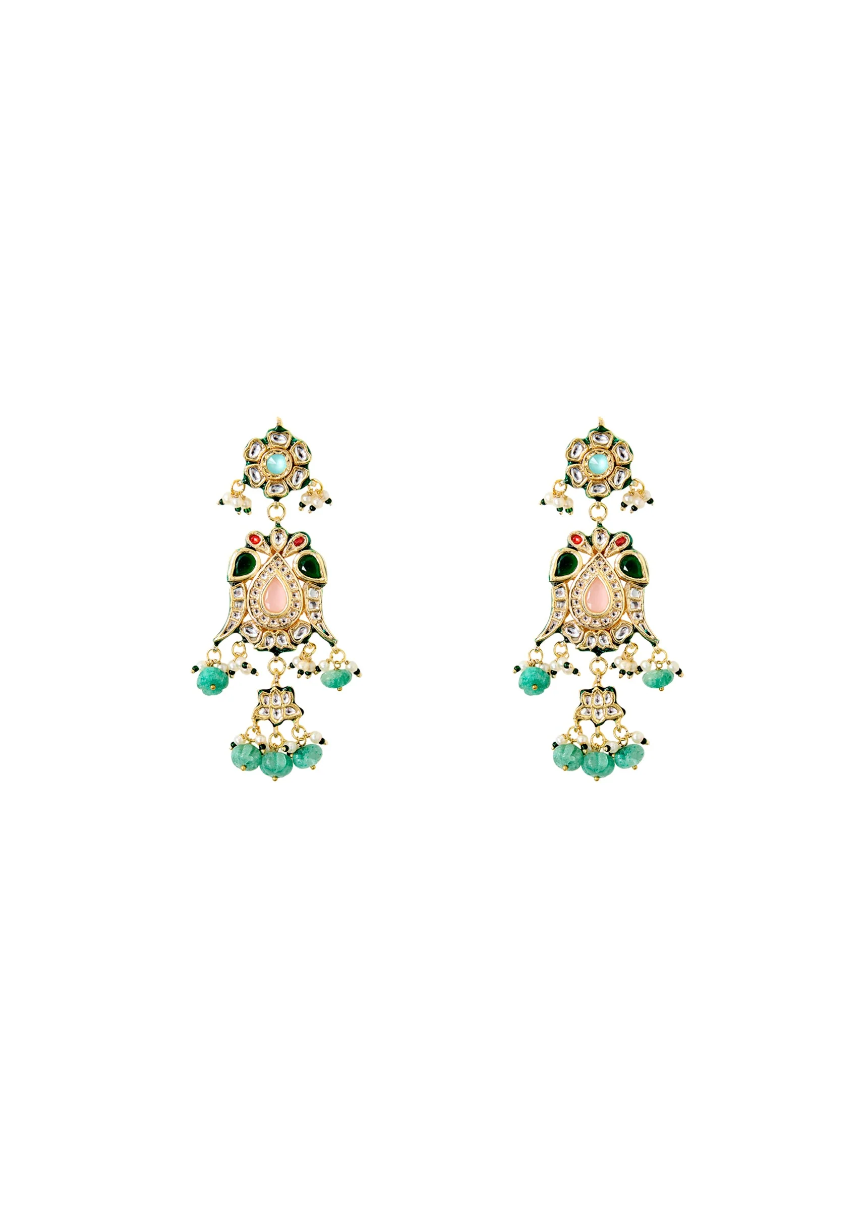 Emerald Drop Statement Earrings