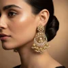 Antique Gold-Plated Statement Jhumka Earrings