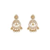 Antique Gold-Plated Statement Jhumka Earrings