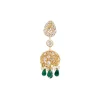 Emerald Green Drop Statement Earrings