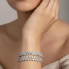 Silver Plated Zircon Diamond Bracelet