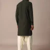 Classic Green Pathani Kurta Set For Eid
