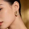 Elegant Pearl Cluster Stud Earrings