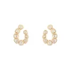 Elegant Pearl Cluster Stud Earrings