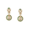 8442-gold-finish-dual-circular-earrings-with-green-baguette-cut-stone-borders-and-clear-polki-style-centers-2.webp Gold Finish Dual Circular Earrings With Green Baguette Cut Stone Borders And Clear Polki Style Centers