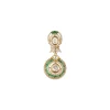 8442-gold-finish-dual-circular-earrings-with-green-baguette-cut-stone-borders-and-clear-polki-style-centers-3.webp Gold Finish Dual Circular Earrings With Green Baguette Cut Stone Borders And Clear Polki Style Centers