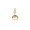 8444-gold-finish-jhumkas-in-polki-with-off-white-simulated-pearls-and-clear-polki-style-stones-3.webp Gold Finish Jhumkas In Polki With Off White Simulated Pearls and Clear Polki Style Stones