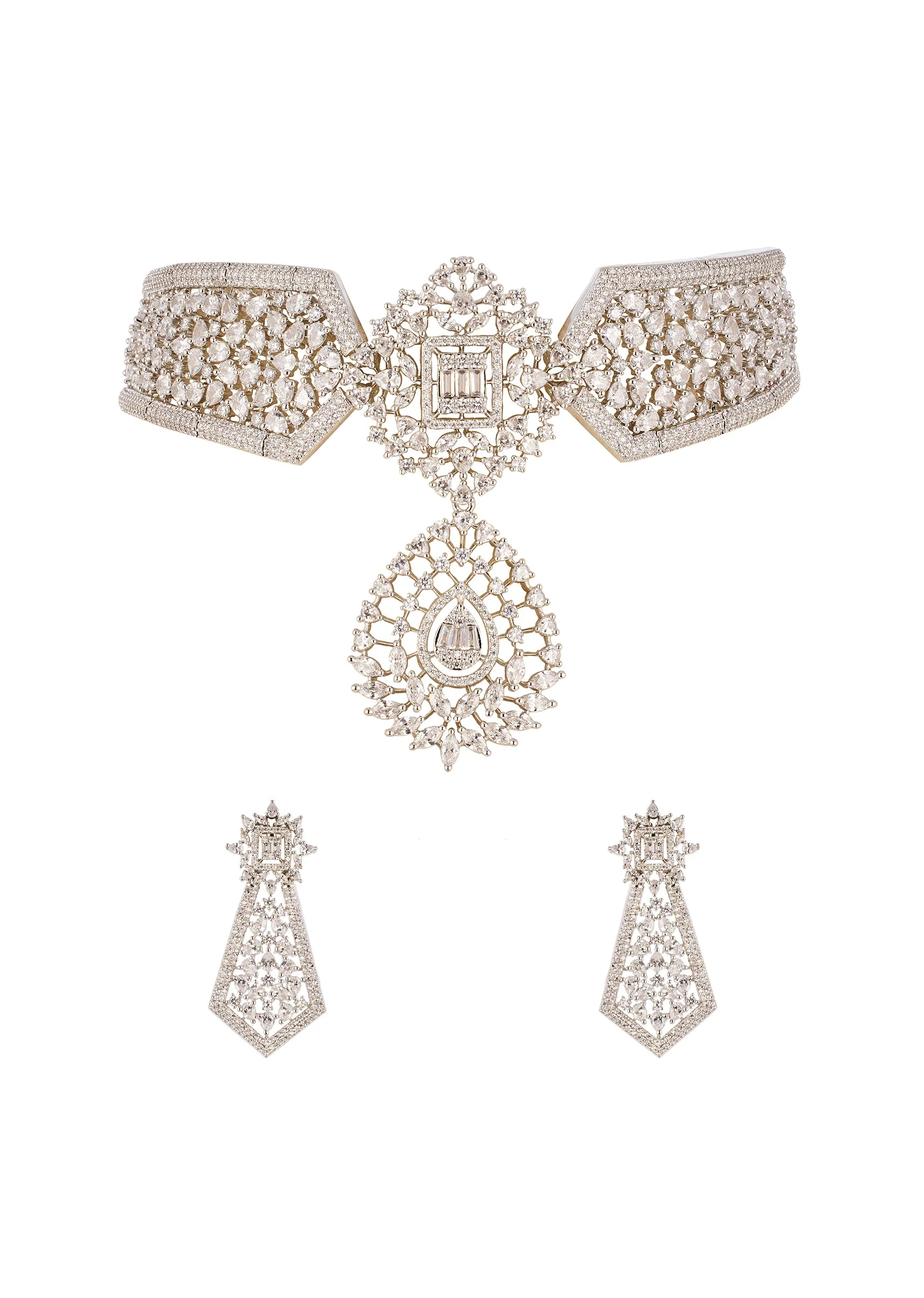 8446-white-anti-tarnish-rhodium-plated-long-pendant-necklace-set-in-brass-with-cz-diamonds-1.webp White Anti Tarnish Rhodium Plated Long Pendant Necklace Set In Brass with CZ Diamonds
