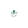 8453-silver-finish-whimsical-floral-stud-earrings-with-green-carved-stone-and-clear-pear-cut-simulated-stones-3.webp Silver Finish Whimsical Floral Stud Earrings With Green Carved Stone and Clear Pear Cut Simulated Stones