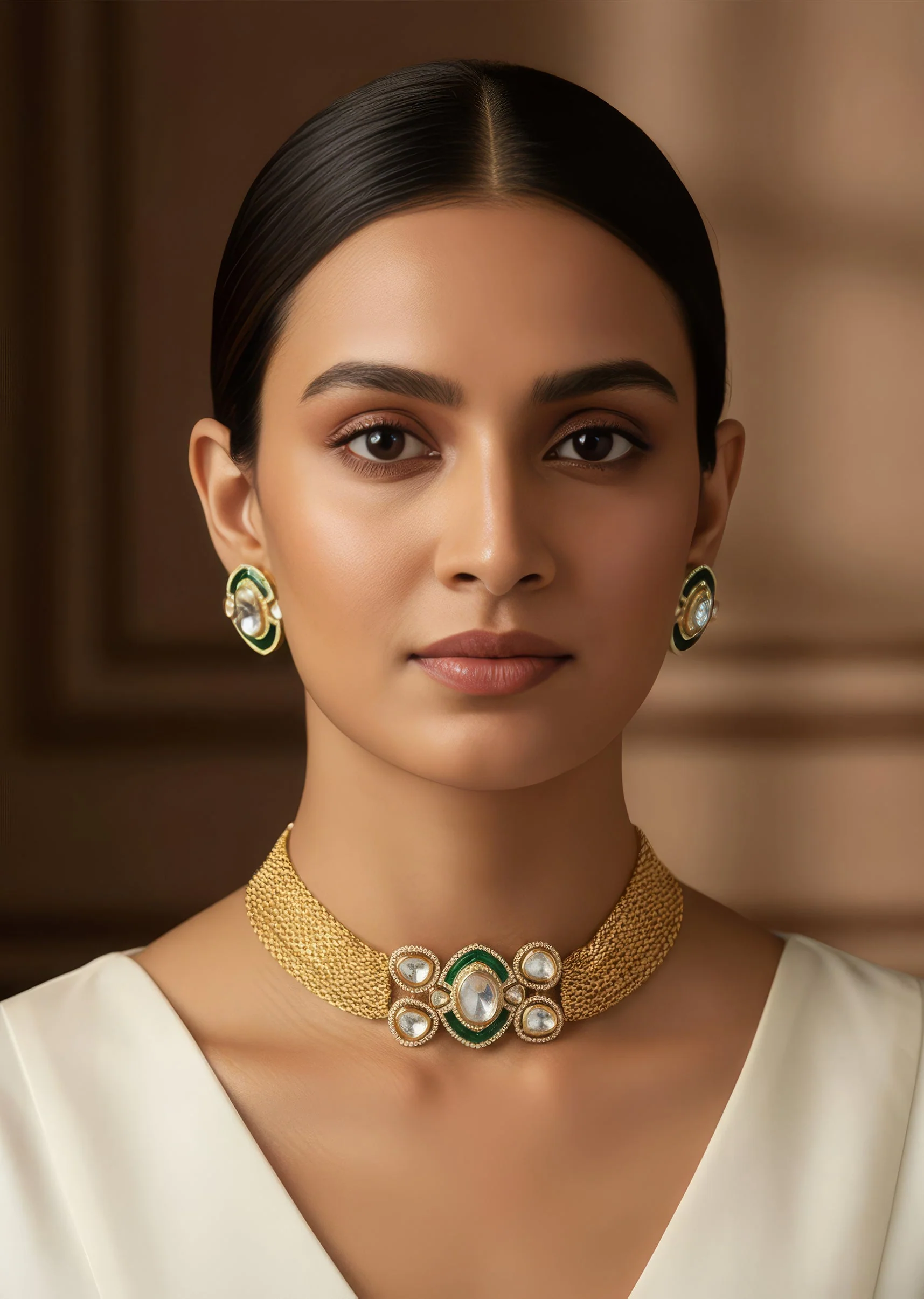 Classic Kundan Choker Necklace Set