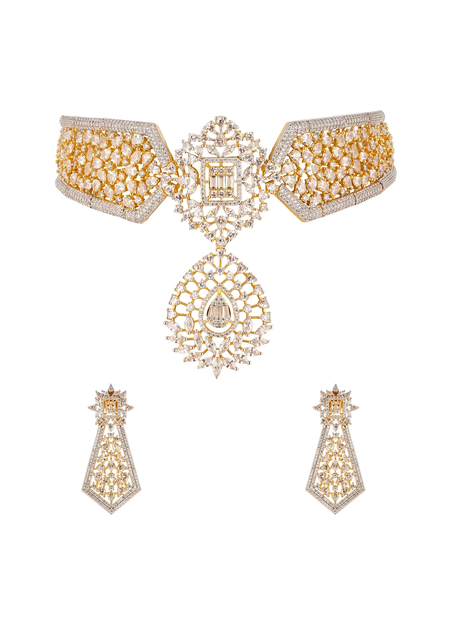 8460-gold-and-silver-anti-tarnish-rhodium-plated-long-pendant-necklace-set-in-brass-with-cz-diamonds-1.webp Gold and Silver Anti Tarnish Rhodium Plated Long Pendant Necklace Set In Brass with CZ Diamonds