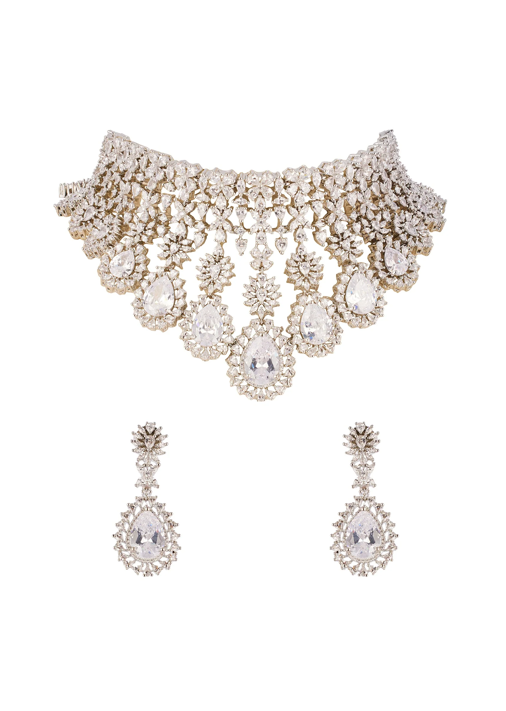 8461-white-and-silver-anti-tarnish-rhodium-plated-long-necklace-set-in-brass-with-cz-diamonds-5.webp White and Silver Anti Tarnish Rhodium Plated Long Necklace Set In Brass with CZ Diamonds