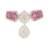 8463-rani-pink-anti-tarnish-finish-rhodium-plated-long-necklace-set-in-brass-with-cz-diamonds-2.webp Rani Pink Anti Tarnish Finish Rhodium Plated Long Necklace Set In Brass with CZ Diamonds