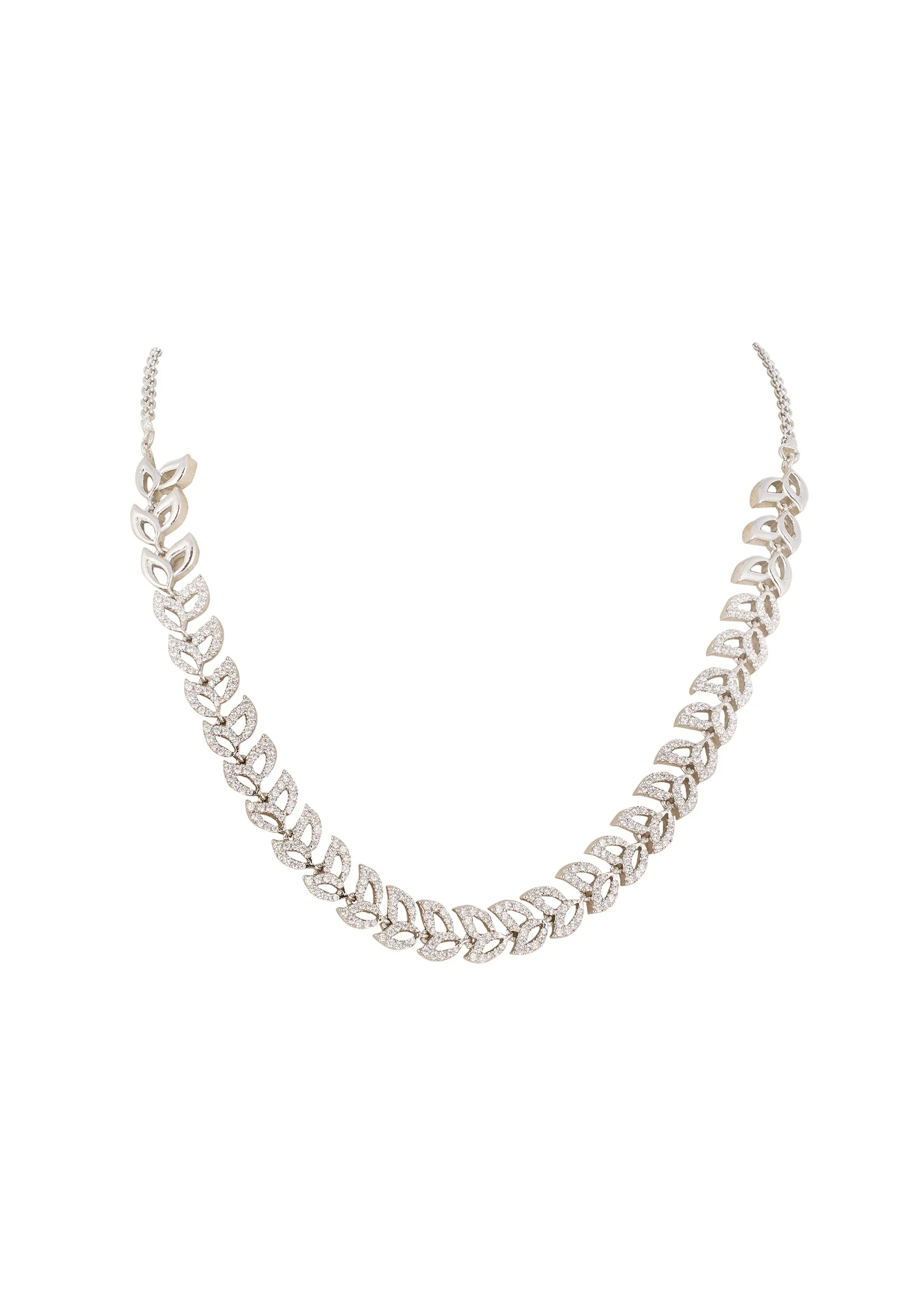 8465-silver-finish-necklace-set-with-chandelier-style-pink-simulated-stones-and-cubic-zirconia-accents-2.webp Silver Finish Necklace Set With Chandelier Style Pink Simulated Stones And Cubic Zirconia Accents