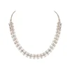 8466-silver-finish-necklace-set-in-mix-metal-with-modern-geometric-style-and-white-cubic-zirconia-accents-2.webp Silver Finish Necklace Set In Mix Metal With Modern Geometric Style And White Cubic Zirconia Accents