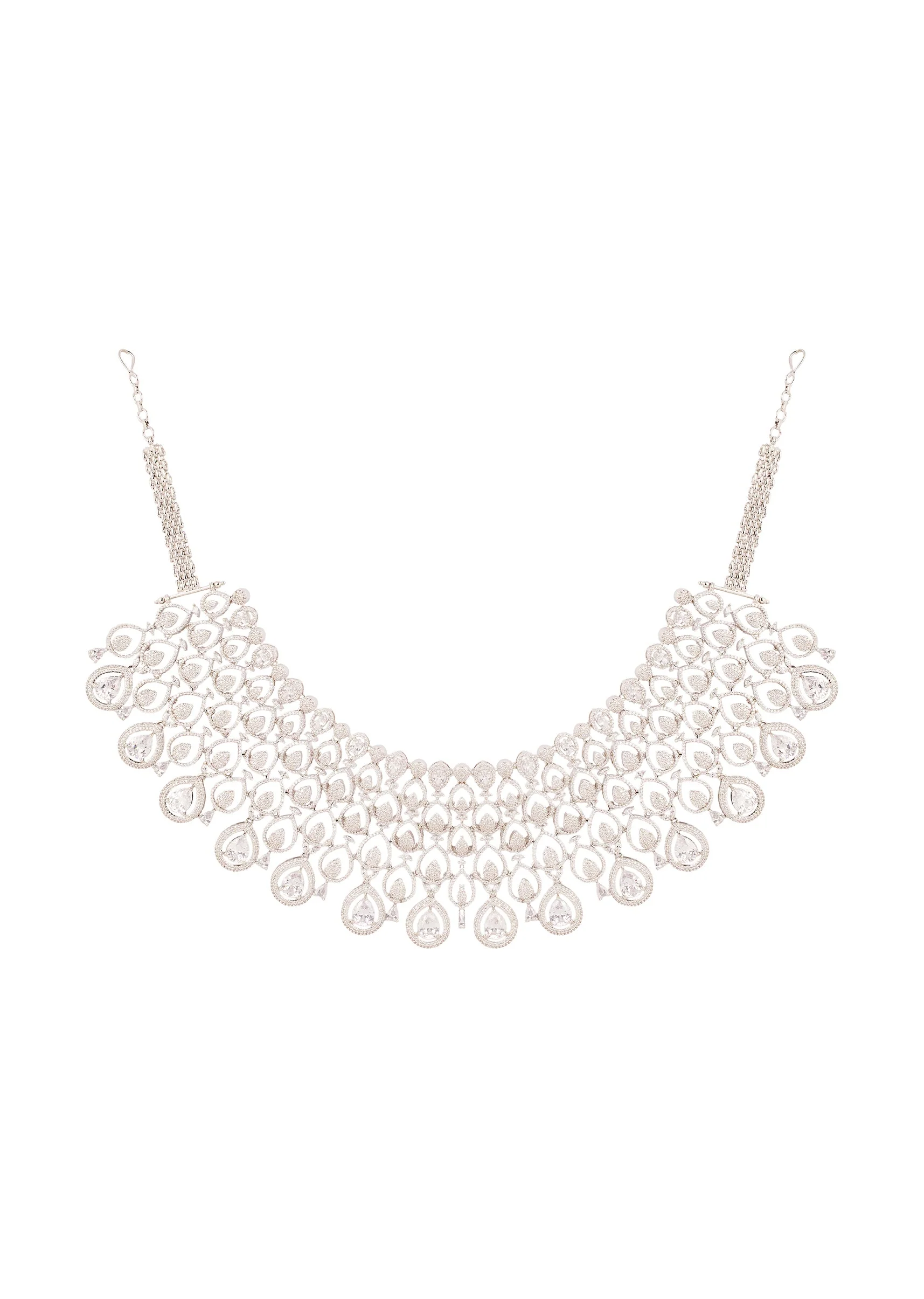 8469-white-cz-diamond-long-necklace-set-in-rhodium-plated-brass-with-anti-tarnish-finish-2.webp White Cz Diamond Long Necklace Set In Rhodium Plated Brass with Anti Tarnish Finish