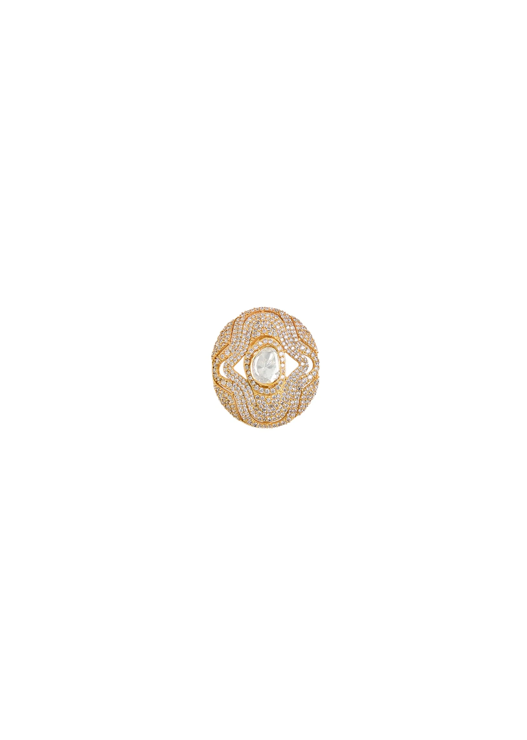 Floral Kundan Stud Earrings