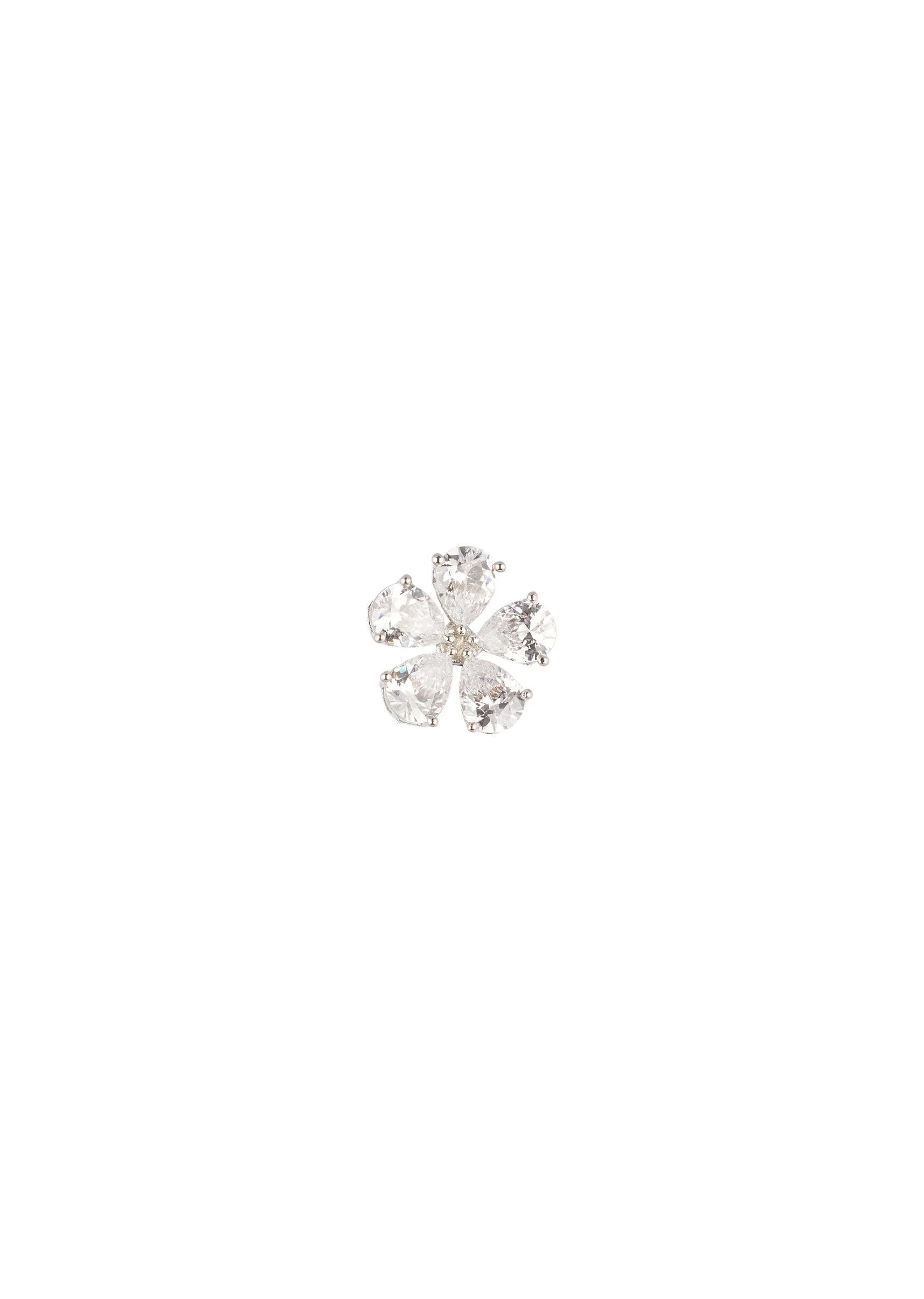 8470-silver-finish-necklace-set-in-mix-metal-with-contemporary-floral-style-and-white-cubic-zirconia-accents-4.webp Silver Finish Necklace Set In Mix Metal With Contemporary Floral Style And White Cubic Zirconia Accents