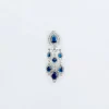 Silver Plated Blue Zircon Short Necklace Set With Dangler Earrings And Maangtikka