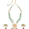 Elegant Green Beaded Necklace Set