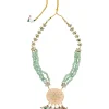 Elegant Green Beaded Necklace Set