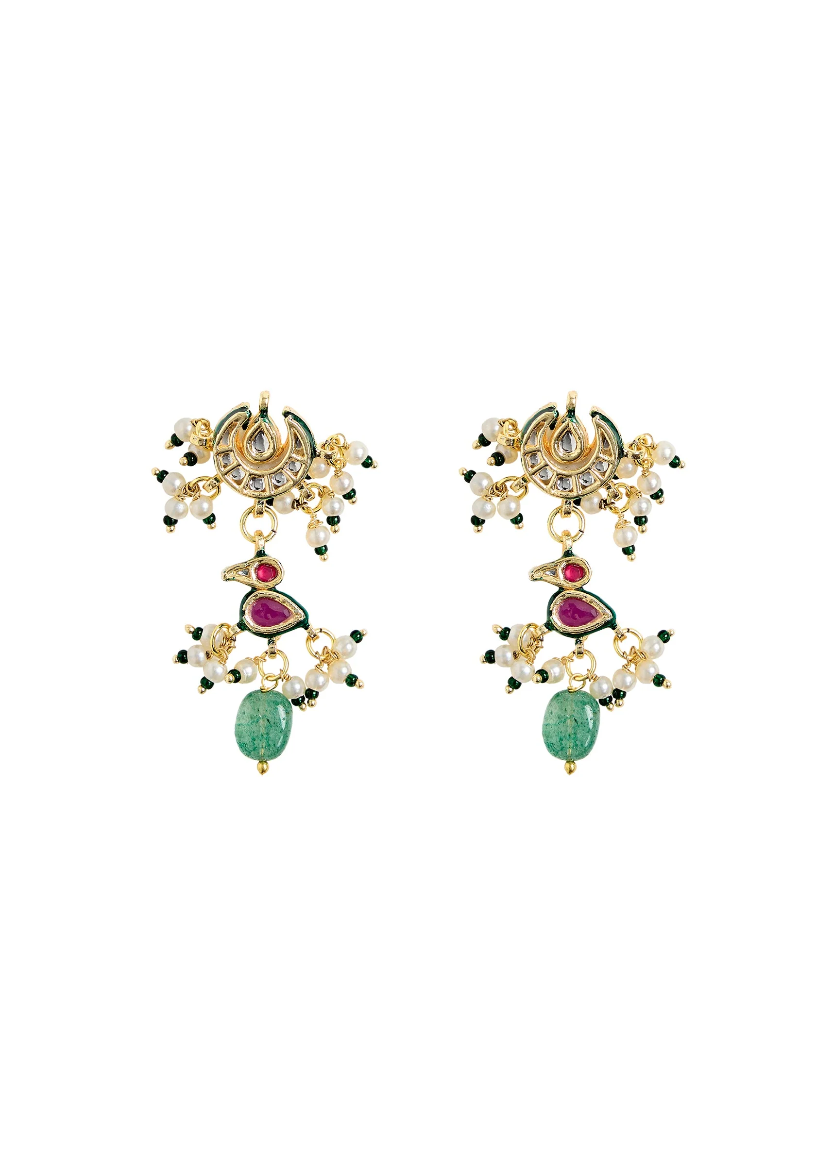 Elegant Green Beaded Necklace Set