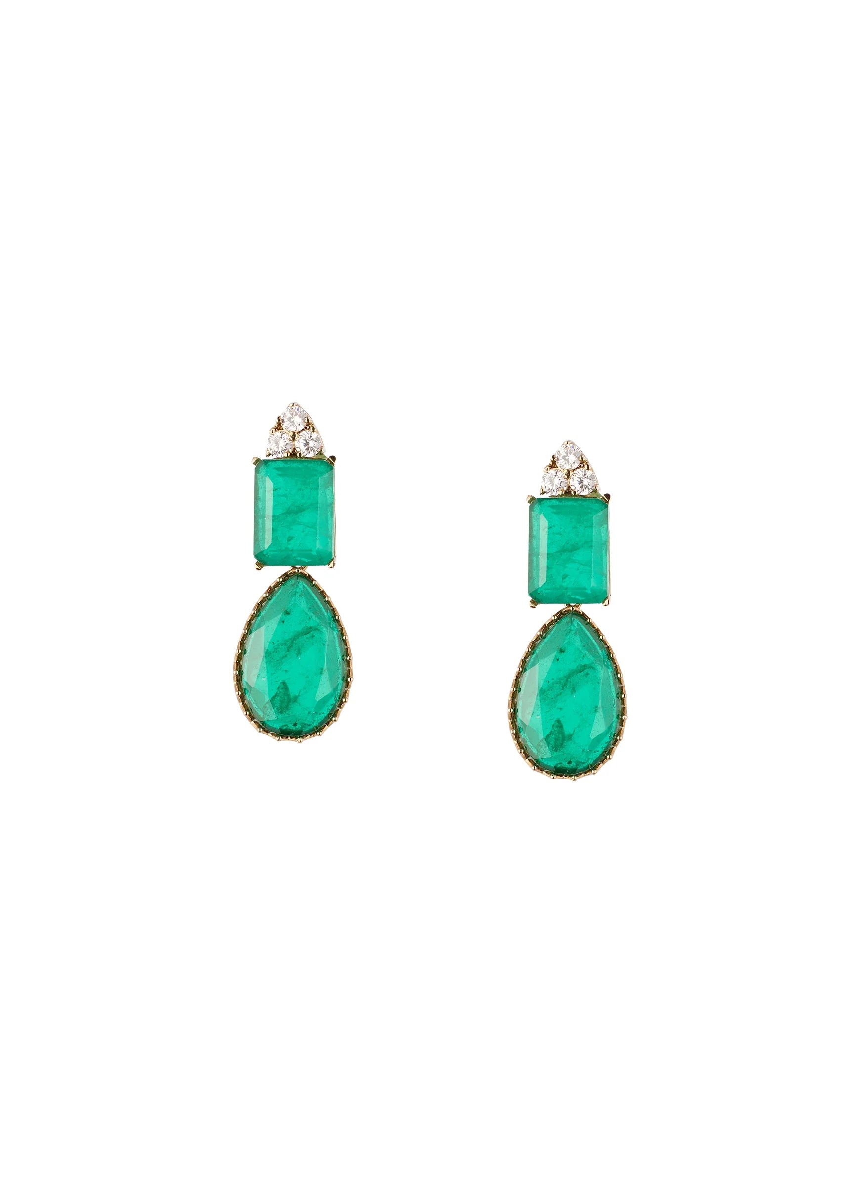8494-silver-finish-drop-earrings-with-emerald-cut-and-teardrop-accents-and-green-simulated-stones-2.webp Silver Finish Drop Earrings With Emerald Cut and Teardrop Accents And Green Simulated Stones