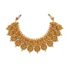 8497-gold-finish-necklace-set-with-traditional-temple-motifs-and-pink-green-and-white-simulated-stones-3.webp Gold Finish Necklace Set With Traditional Temple Motifs And Pink Green and White Simulated Stones