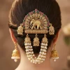 8504-gold-toned-hair-pin-with-temple-style-motifs-and-white-pink-and-green-simulated-stones-1.webp Gold Toned Hair Pin With Temple Style Motifs And White Pink and Green Simulated Stones