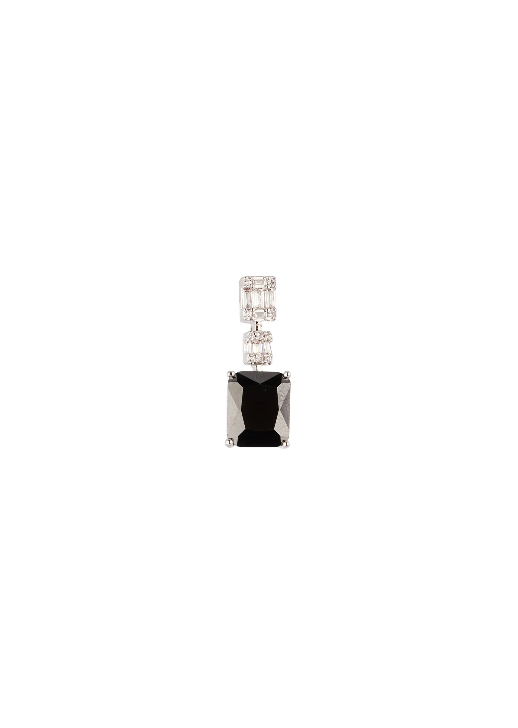 8505-silver-finish-earrings-in-mix-metal-with-modern-pendant-style-and-violet-simulated-onyx-accents-3.webp Silver Finish Earrings In Mix Metal With Modern Pendant Style And Violet Simulated Onyx Accents