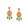 8507-gold-finish-necklace-set-with-intricate-traditional-temple-motifs-and-pink-and-green-simulated-stones-4.webp Gold Finish Necklace Set With Intricate Traditional Temple Motifs And Pink and Green Simulated Stones