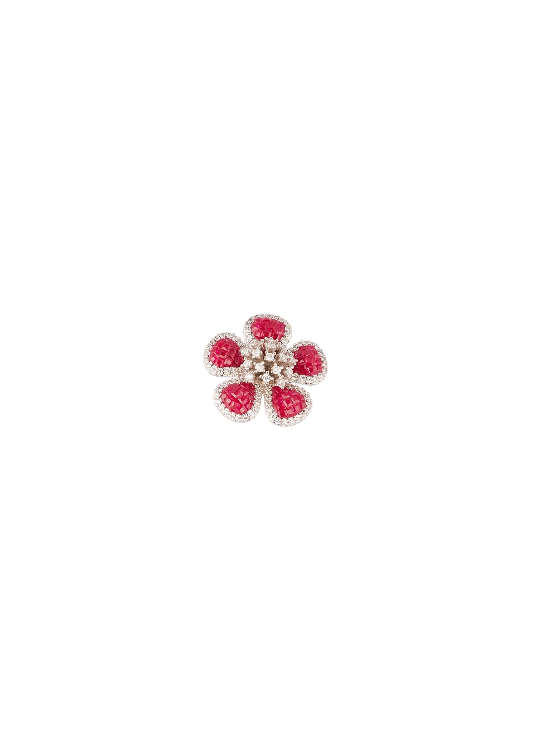 8509-silver-finish-floral-cluster-stud-earrings-with-red-simulated-mystery-set-stones-and-clear-accents-3.webp Silver Finish Floral Cluster Stud Earrings With Red Simulated Mystery Set Stones and Clear Accents