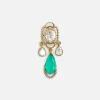 Elegant Green Drop Kundan Necklace Set