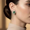 8515-silver-toned-earrings-in-statement-style-with-green-stone-and-cubic-zirconia-detailing-1.webp Silver Toned Earrings In Statement Style With Green Stone And Cubic Zirconia Detailing